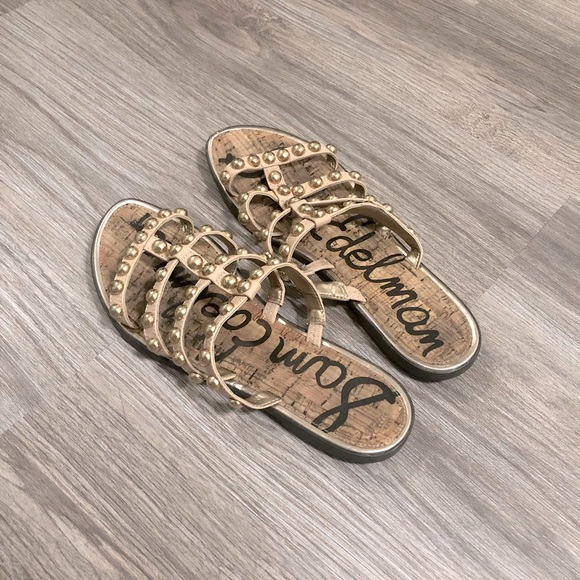 Sam Edelman Glenn Studded Sandals in Nude - 8.5 - Picture 4 of 4